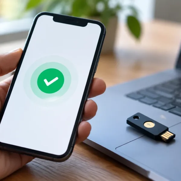 Smartfon i klucz sprzętowy przy laptopie – uwierzytelnianie dwuskładnikowe w praktyce